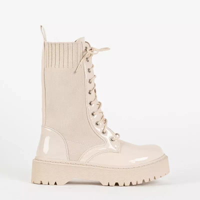 OUTLET Smėlio spalvos krepšiai su elastiniu Kukizo- Avalynės įdėklu