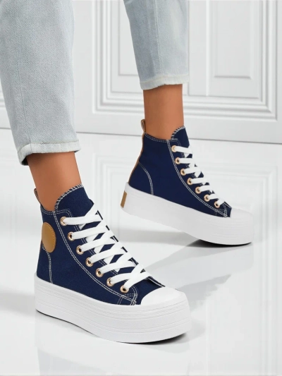 Adelina Capri Гранатовые Женские Кеды на Плоской Платформе 4,5 см