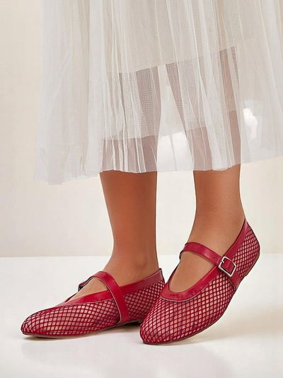 Royalfashion moteriški balerinos bateliai su išpjovomis ir dirželiu Naommi