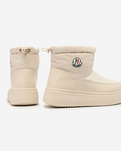 "Royalfashion" Kreminės spalvos moteriški sniego batai "Ademra"