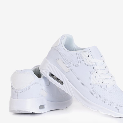 Balti sportiniai bateliai iš ekologiškos odos Shenia - Avalynė