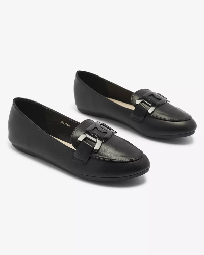 Женские мокасины с орнаментом черного цвета Arbusso- Footwear