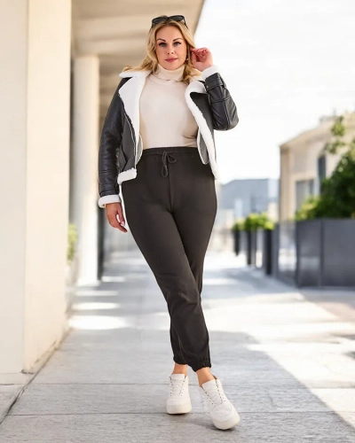 Брюки для джоггинга Royalfashion Women's PLUS SIZE из флиса