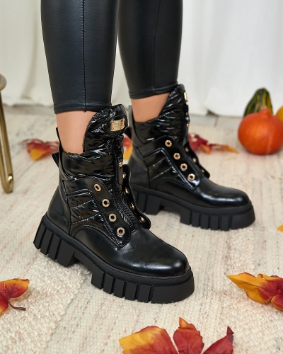 Royalfashion Moteriški juodi batai Selilka