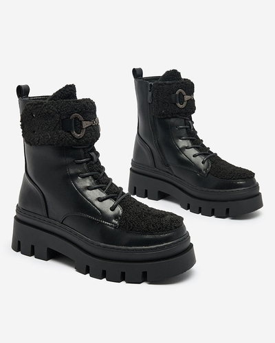 Royalfashion Женские сапоги с овчиной Faeltone