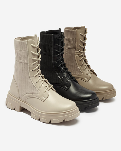 Бежевые женские высокие сапоги a'la bagers Ratica - Обувь