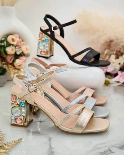 Royalfashion Moteriški sandalai Solepte Crystal Post