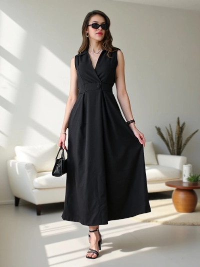 Royalfashion Женское бессречное платье с обёрточным вырезом Bizness