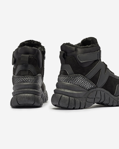 Черные женские утепленные сапоги-снежки Okraja - Обувь