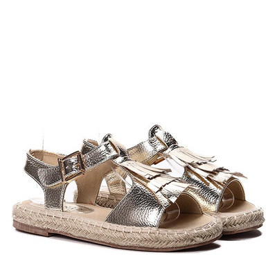 Złote sandały Amaro - Obuwie