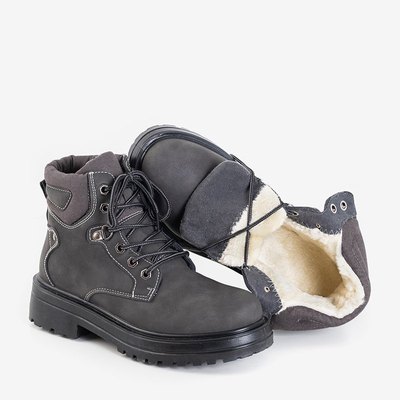 Grafito spalvos moteriški apšiltinti batai Paventia - Avalynė