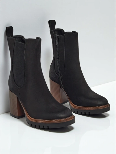 Moteriški eko zomšiniai aulinukai su storu kulnu Soreya