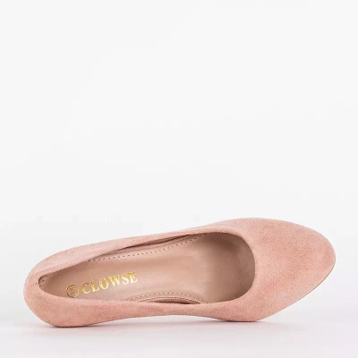 Порошковые туфли-лодочки OUTLET Classic на каблуке Hikka - Обувь