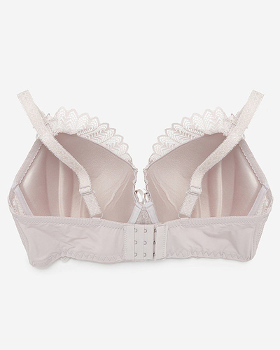 Moteriška smėlio spalvos nėriniuota liemenėlė - apatinis trikotažas