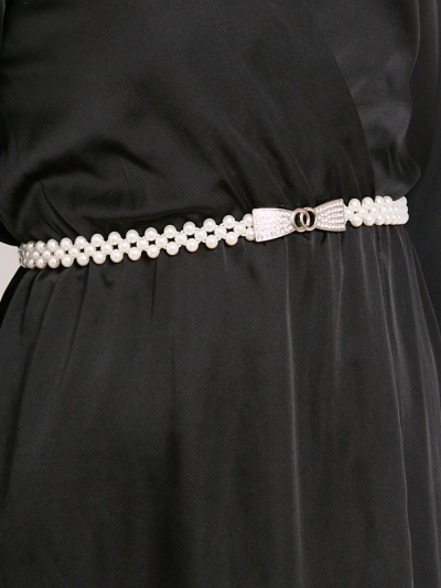 Perlamutrinis moteriškas diržas „Callista“ su kaspinėlio sagtimi – elegancija itališku stiliumi