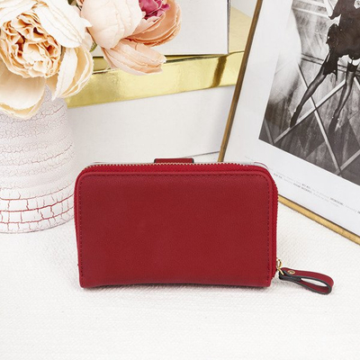 Mały klasyczny bordowy portfel - Portfel