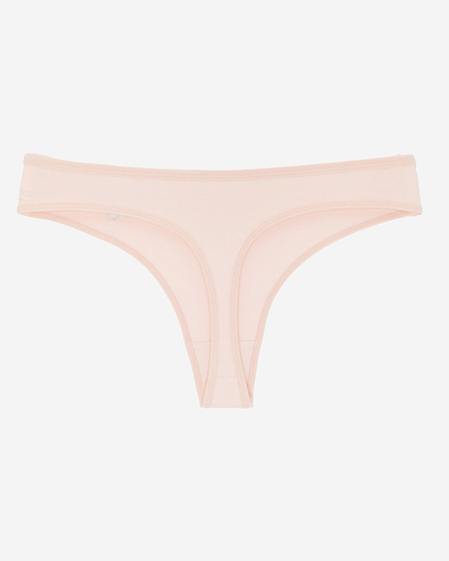 Šviesiai rožinės spalvos medvilninės moteriškos stringai - Apatiniai