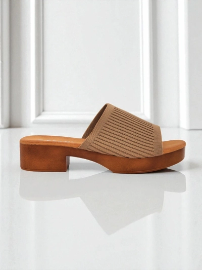 Royalfashion Женские шлепанцы на низком каблуке Ribbed Grace