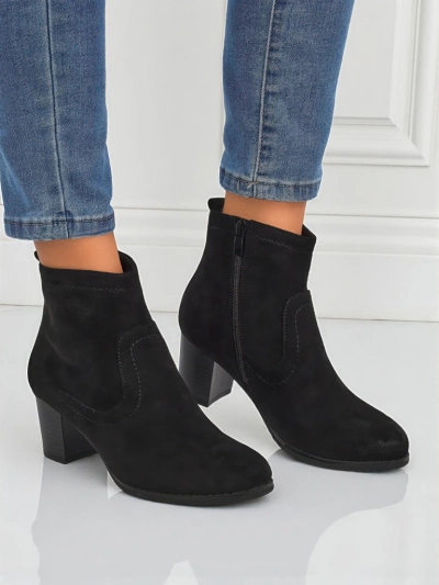 Crimson Echo Suede Booties