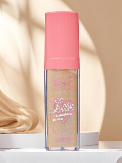 USHAS Birių tekstūrų veido švytėjimo suteikiantis higlighteris su kempinėle Golden Petal