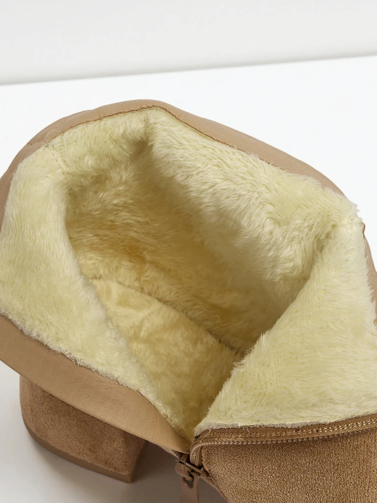 Moteriški eko zomšos aulinukai su storu kulnu Arshinea