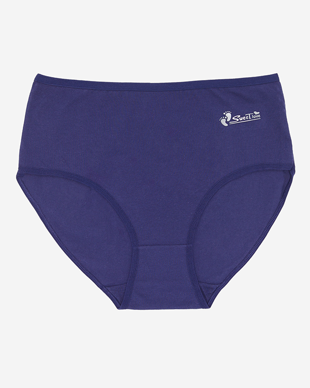 Tamsiai mėlynos moteriškos kelnaitės, kelnaitės PLIUS DYDIS- Apatiniai