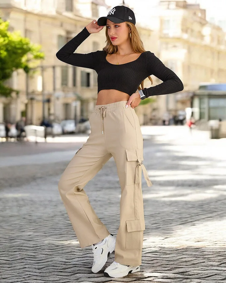 Royalfashion Женские тканевые боевые брюки