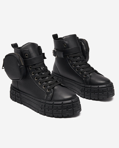 Moteriški sportiniai bateliai iš eko odos juodos spalvos Kolibs- Footwear