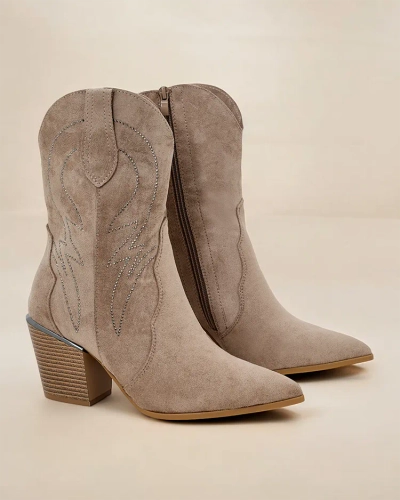 Royalfashion Moteriškos kovbojų batai ant kulnų Konoko