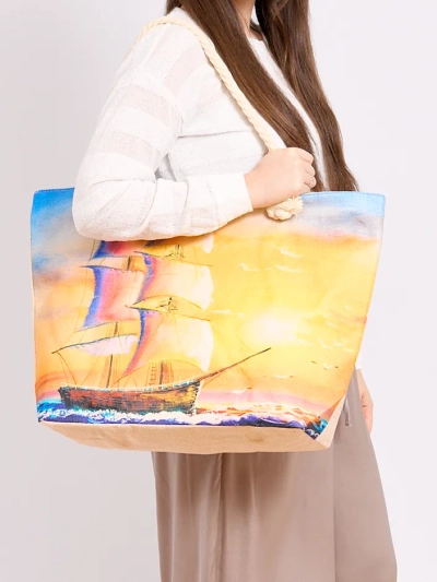 Royalfashion Didelis audinio maišelis su spauda