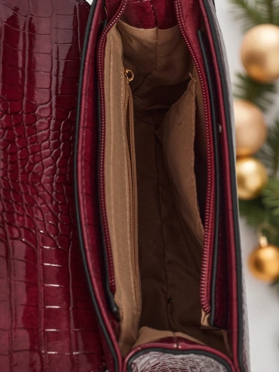 Lakuotas mažas moteriškas rankinukas iš eko odos Orlina