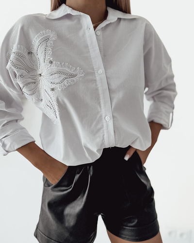 Royalfashion Женская рубашка с нашивкой