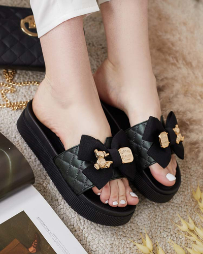 "Royalfashion" Moteriškos šlepetės "Lemini Bow"