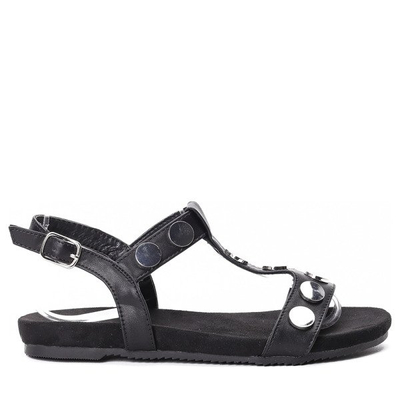 Czarne sandały Petra - Obuwie