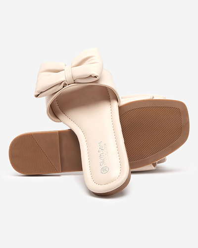 Smėlio spalvos moteriškos šlepetės su Macline lankeliu - Batai