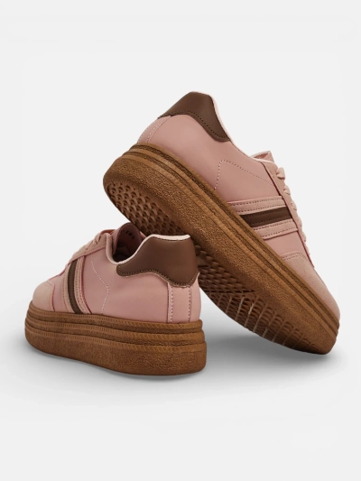 Sneakers Damskie Flora Różowe Ekologiczne Sportowe na Lato