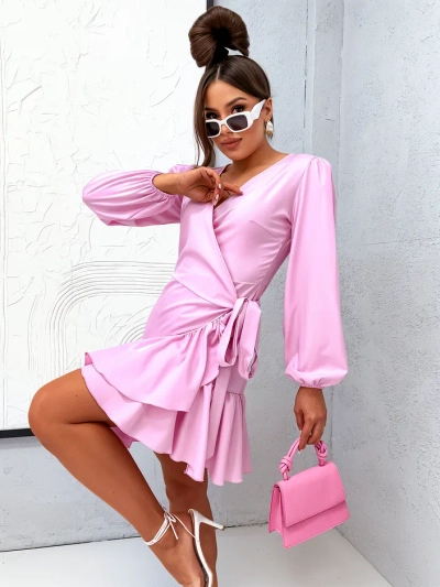 Royalfashion Moteriškas mini suknelė su volanais