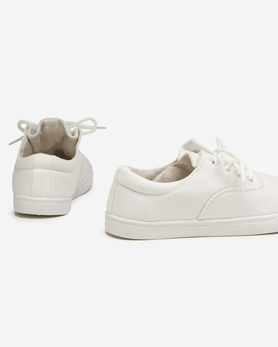 Белые женские кроссовки на шнуровке Raso