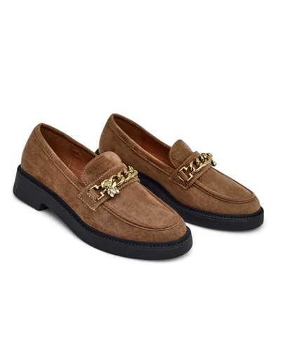 Royalfashion moteriški loafers su auksine grandinėle Porrot
