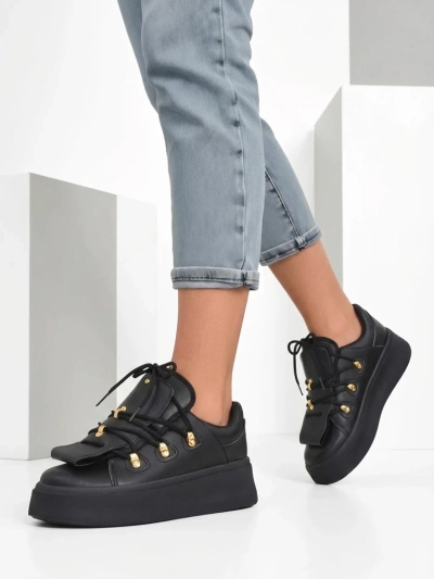 Royalfashion moteriški sportbačiai su dekoratyvine liežuvėlių dalimi