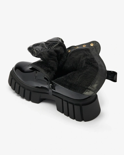 "Royalfashion" Moteriški lakuoti juodi "Wefetto" batai