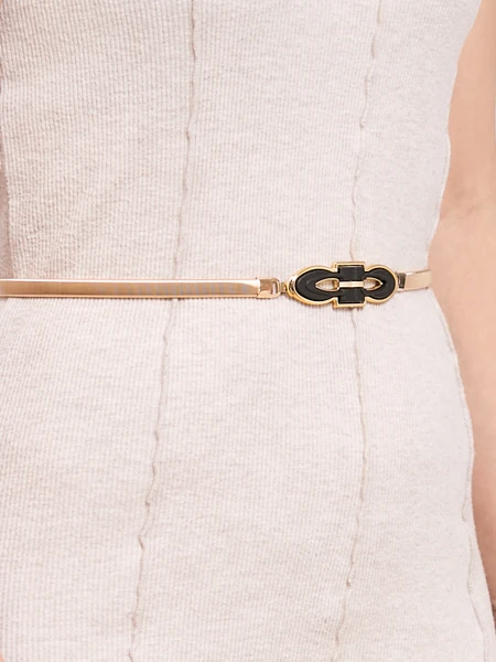 Moteriškas auksinis metalinis diržas Callista – elegancija itališku stiliumi