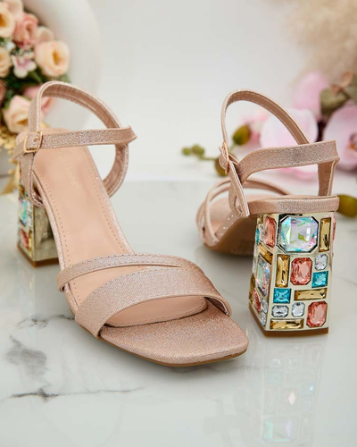 "Royalfashion" Moteriški sandalai su akmenukais "Solepte"