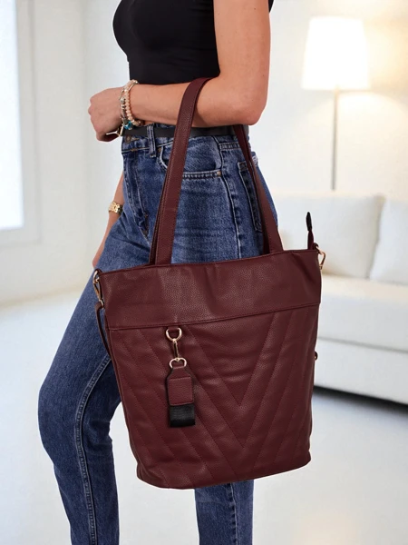 Женская сумка-шоппер из экокожи с тиснением Raven Drift