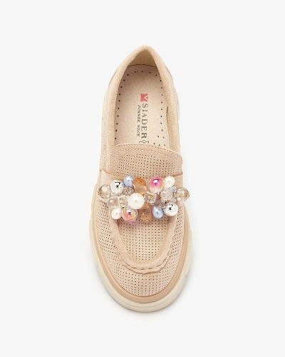Женские светло-коричневые ажурные мокасины Peloga- Footwear
