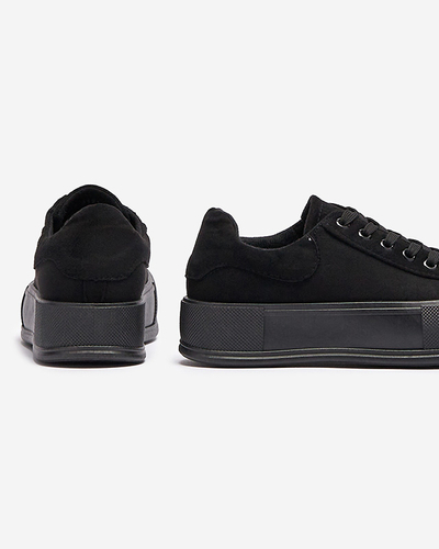 Черные женские кроссовки из эко-замши Zeobic- Footwear