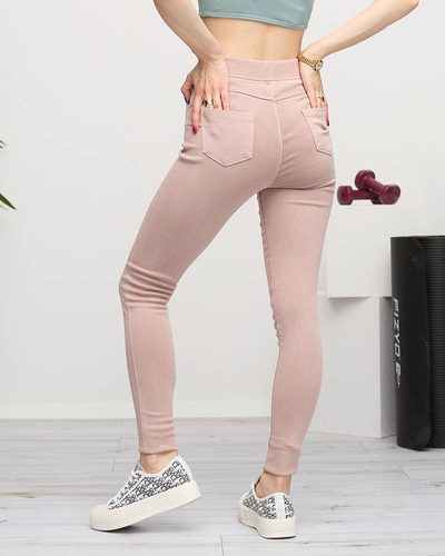 Женские светло-розовые трегинсы- Одежда