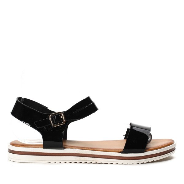 Черные босоножки на толстой подошве от Potenza - Обувь