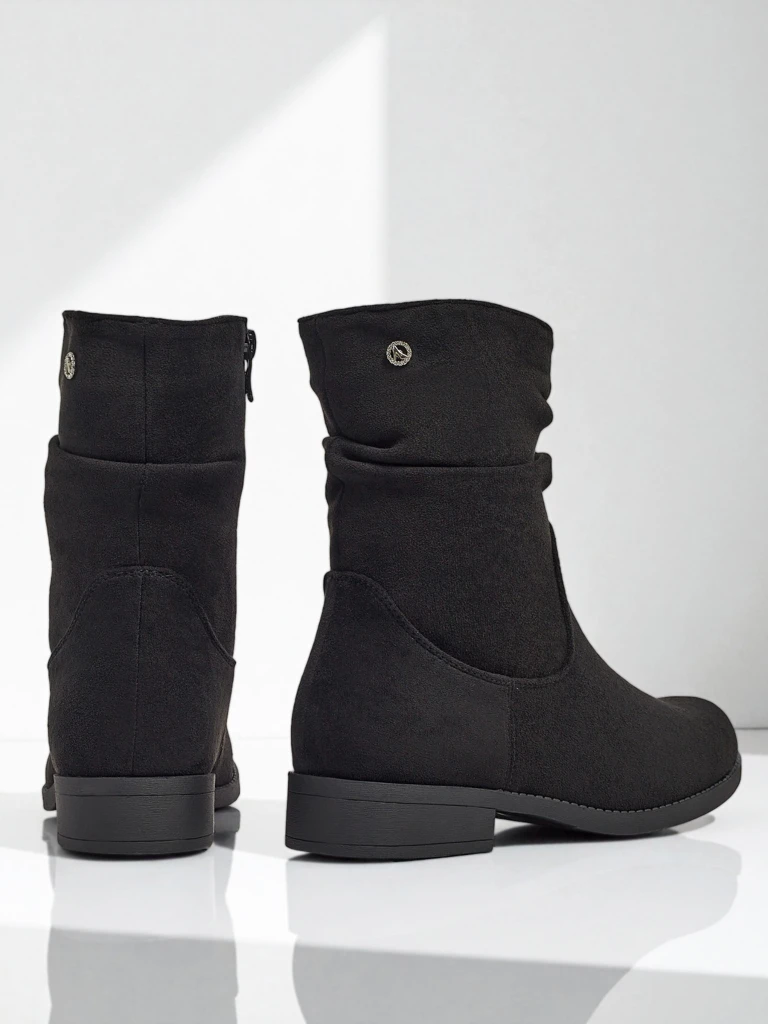 Wyższe botki damskie eko zamszowe Norvia