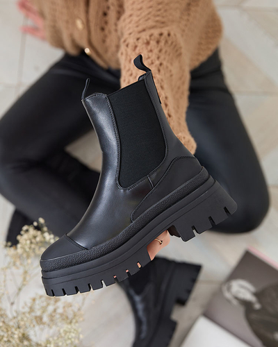 "Royalfashion" Moteriški plokščiapadžiai juodi batai "Neyda"